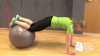 Tucks and pikes using a stability ball - Wellness Wednesday