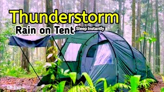 Thunderstorm and rain on tent | sleep sounds