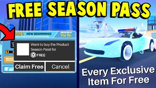 Brand New Insane Free Season Pass Glitch In Jailbreak! | How To Get All Exclusive Rewards For Free!