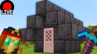 Building a Netherite House - LIVE