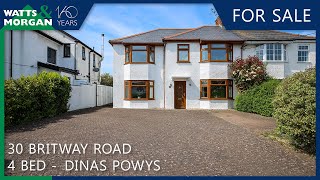 Walk-through property video tour of 30 Britway Road - Dinas powys