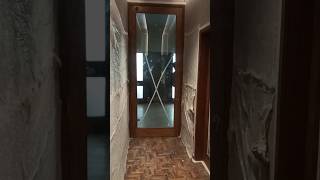 Teak wood frame door 8mm tuff glass height 9' feet