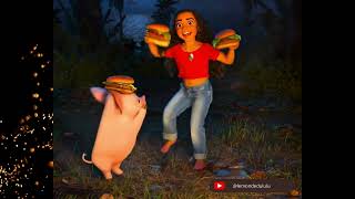 La danse du Hamburger #vaiana2 #moana #pua #hamburger