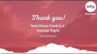 Thank You From WhyHunger