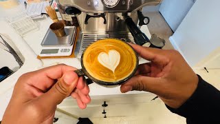 POV Latte with Breville Barista Express #latte #brevillebaristaexpress #espresso