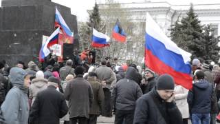 Митинг возле горисполкома в Краматорске