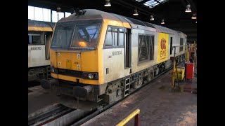 Stored locos at Immingham TMD - class 56, class 60 & shunters - photos from March 2008