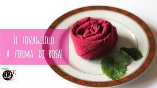 Matrimonio fai da te: il tovagliolo a forma di rosa