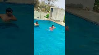 swimming in the water #trending #jiya #nature #gir #farmvillage