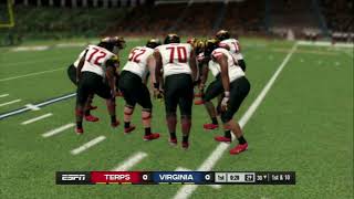 NCAA Football 14 Maryland vs Virginia 2024 Gameplay PS3