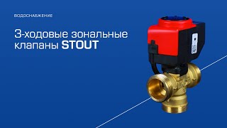 Трёхходовые зональные клапаны с сервоприводами STOUT