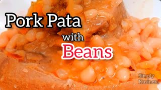 PORK PATA WITH BEANS #porkandbeans #porkpatarecipe #whitebeans #howtocookporkpataandbeans