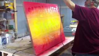 TJ AIR BRUSHING SAND BLASTED SIGN