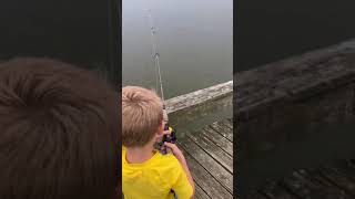 Kid Catches BIG MEAN White Bass on a Rapala Shad Rap 07 #shorts