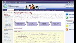 Successful Electronic Submission of NIH Grant Applications