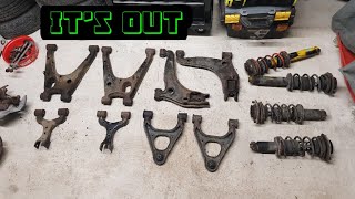 how to remove mazda mx5 miata mk1 front suspension ep.3