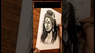 Charcoal Drawing of Mahadev Shiva #shorts #viral