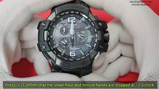 Casio G-Shock GPW-1000 - Module 5410 -   Hands home position adjustment tutorial