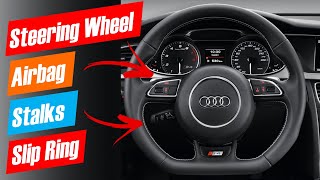 How to Remove Steering Wheel, Airbag, Slip Ring, Indicator Wiper Stalk AUDI A4 A5 A6 A7 Q5 2012-2016