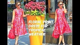 Floral Print Dress For Tropical Weather