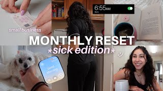 MONTHLY RESET🌟🧚🏼🎧 | deep cleaning, feeling sick, *MOTIVATION*