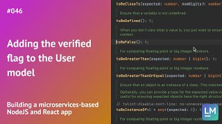 Adding the verified flag to the User model: Building a microservices-based NodeJS and React app #046