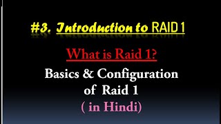 How to create Raid 1 in RHEL/CentOS in Hindi  | Redundant Array of Inexpensive 1 | RAID Level 1 |