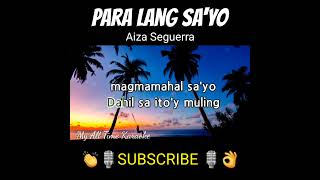 Para Lang Sa'yo chorus  shorts #aizaseguerra #karaoke #paralangsyo