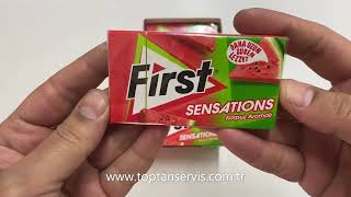 First Sensation Karpuz Aromalı Şekersiz Tatlandırıcılı Sakız 27 gr x 12 Adet