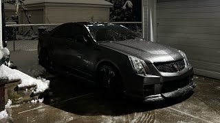 MY CTS-V GETS STUCK IN SNOW STORM!!