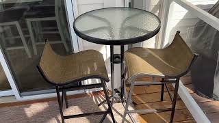 Outsunny 3 Piece Bar Height Outdoor Bistro Set for 2, - My Review