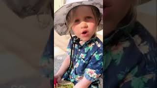 4 year old eats a SPICY radish! #shorts #romeoeats