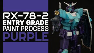 Painting the RX-78-2 Entry Grade - Purple