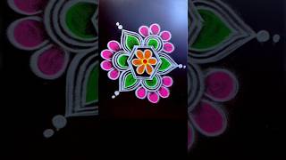 Very easy Beginners Rangoli kolam 🌺 simple colour kolam 🌺#shorts #trending #rangoli