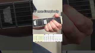 C’ Mon Everybody Guitar + Tabs #guitartabstutorial #guitarbeginner #easyguitarchords