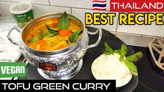 Vegan Green Curry RECIPE 🇹🇭🍛 With TOFU 2021 (ENGLISH)