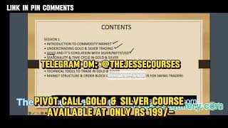 pivot Call Gold and Silver Full Course Download free At only Rs 199/- Pivot Call 2024 course leaked