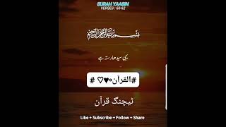 Surah Yasin (Yaseen) with Urdu Translation | Quran with Urdu Hindi Tarjuma#youtubeshorts #ytshort