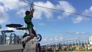 Zip Line 9 Stories High On Allure Of The Seas Royal Caribbean Ship