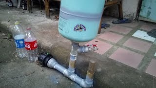 Hydraulic Ram Pump 1.25 inch, using Freon Cylinder as Compression Tank