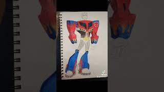 Transformers Animated Optimus Prime with movie colors