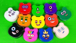 Looking For Numberblocks Clay With Bear Face Shapes Slime - Satisfying Slime ASRM