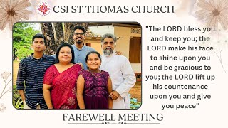 Sunday Service & Farewell Meeting | Rev. Alex P Oommen & Family | May 12, 2024