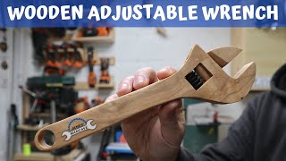 I Made A Wooden Adjustable Wrench - Here's how I made it #handtools #makingtools #woodworking