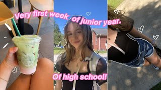 A WEEK AT SCHOOL VLOG | junior year, surprised w flowers, fit checks, coffee runs.