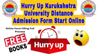 KUK 2024 Admission Form Online Out Now | Free Admission Process | Free Books Kurukshetra HurryUp