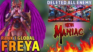 MANIAC!! Freya Midlane | Freya Build 2021 | Top 1 Global Freya | Mobile Legends