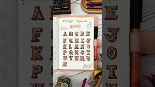 Aesthetic vintage-style hand lettering alphabet font to add to your planner or journal notebook