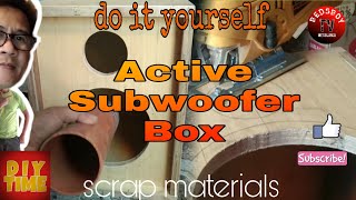 Active Sub Woofer Box Making||DIY Speaker box||How to make Subwoofer Box