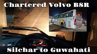 Night Journey Chartered Volvo B8R | Silchar to Guwahati | Roads of Meghalaya | Automobile Explorer